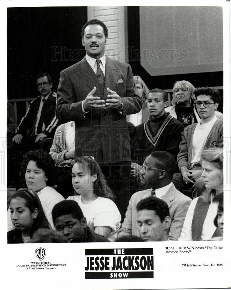 1990 Press Photo Jesse Jackson show politician activist - Historic Images