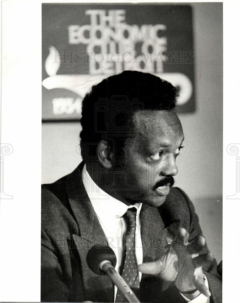 1984 Press Photo Jesse Jackson American civil rights - Historic Images