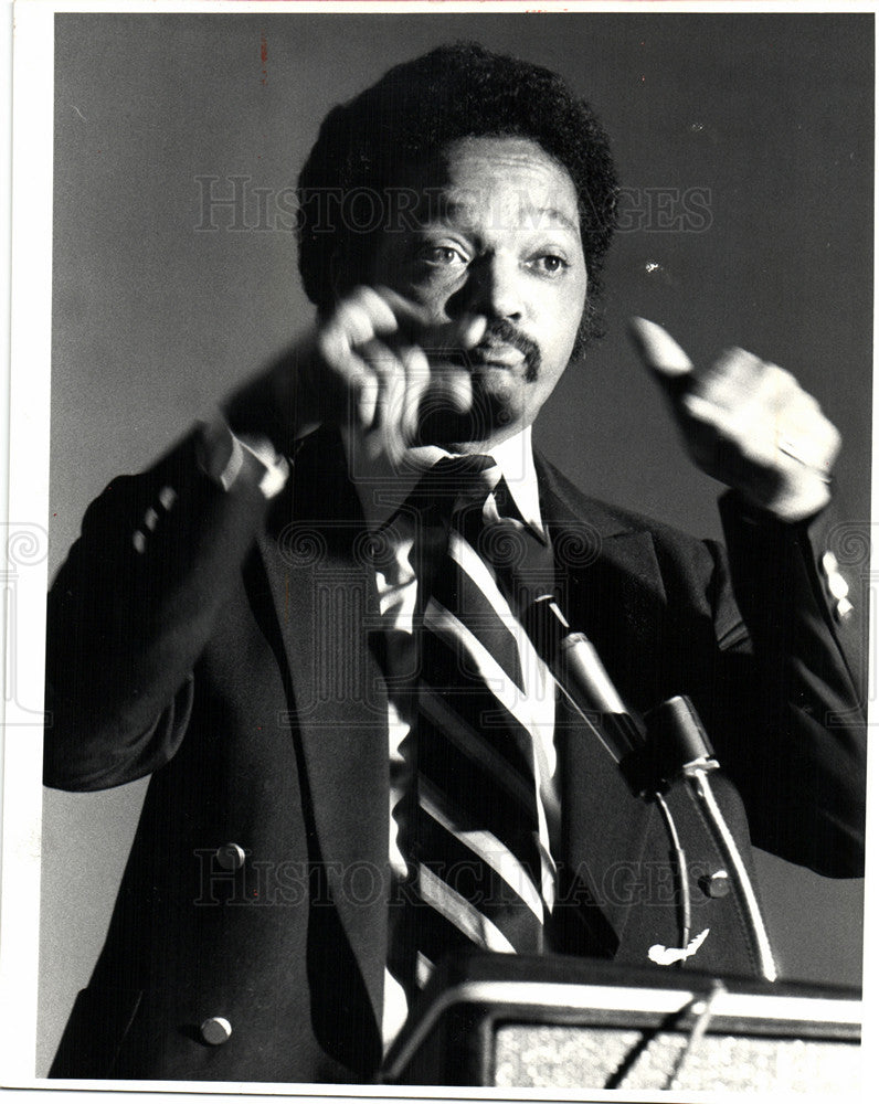 1981 Press Photo Jesse Jacson civil rights  minister - Historic Images