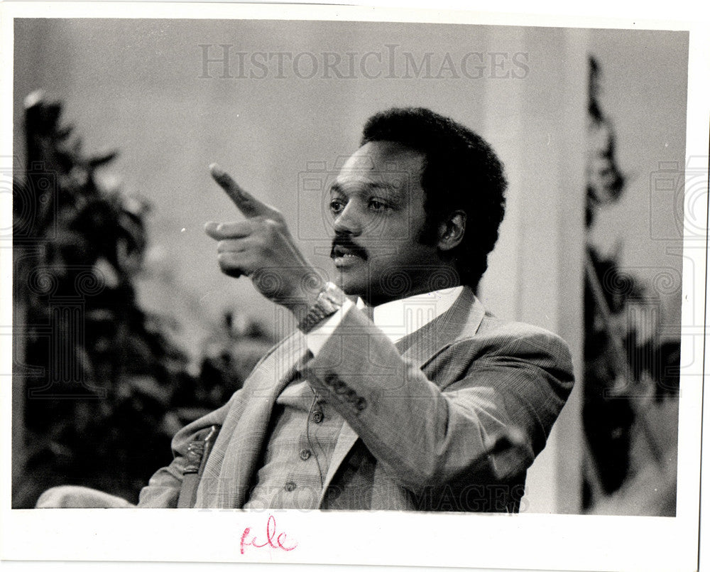 1984 Press Photo Jesse Jackson civil rights activist - Historic Images