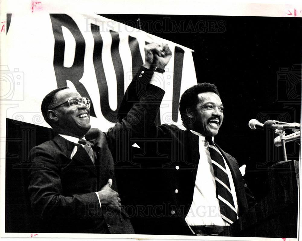 1983 Press Photo Jesse Jackson civil rights James Sharp - Historic Images