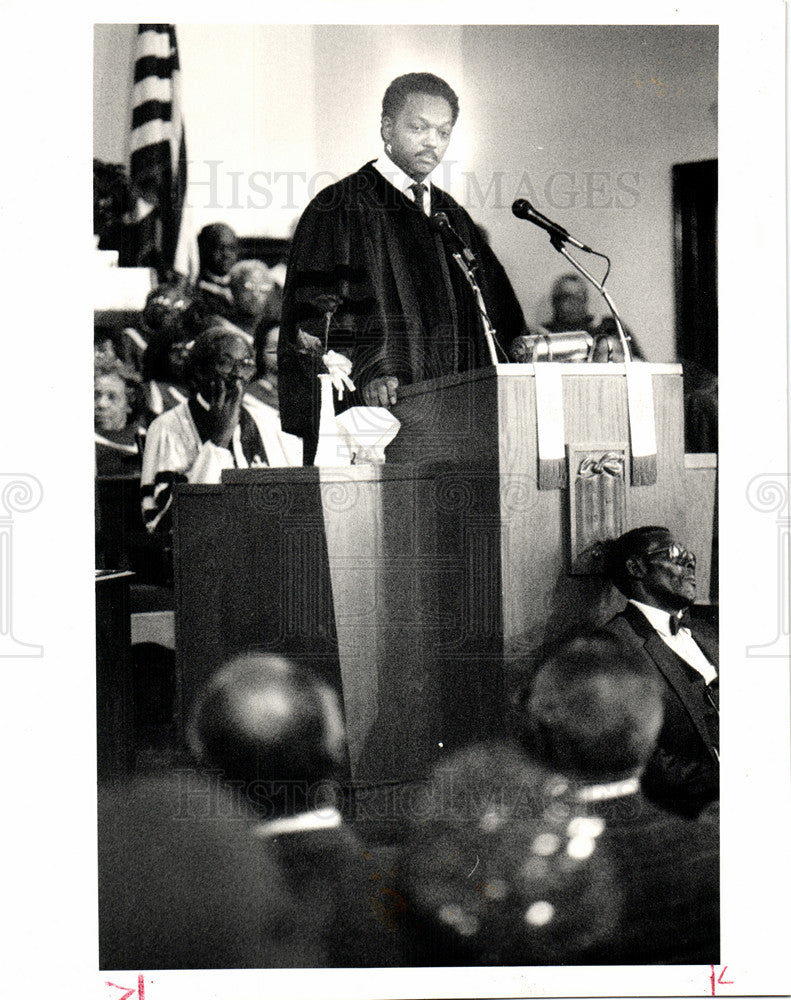 1986 Press Photo Rev. Jesse Jackson - Historic Images