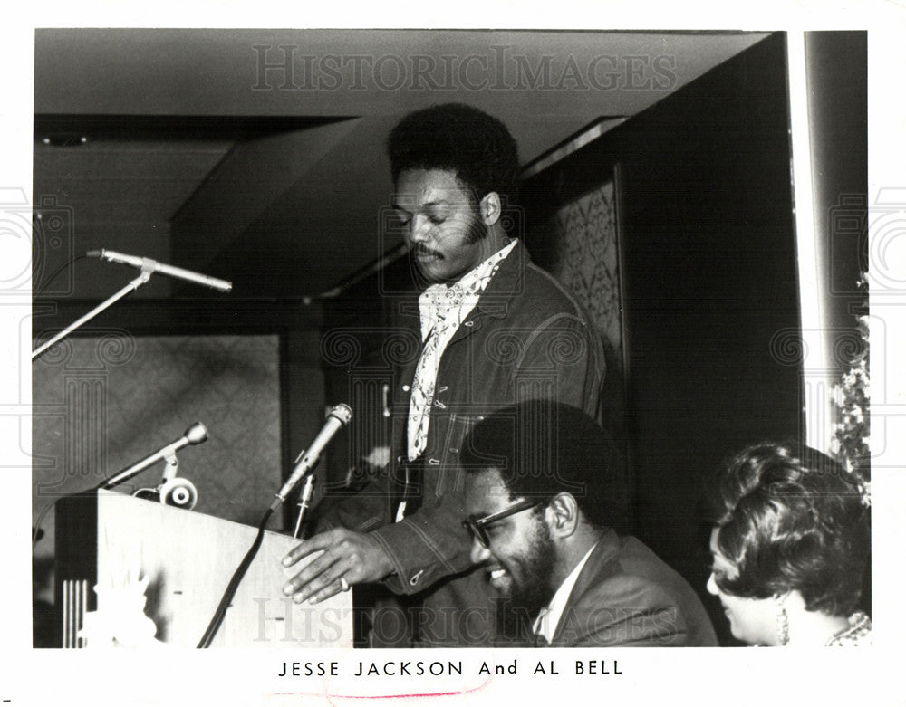 1971 Press Photo Jesse Jackson, Al bell, meeting - Historic Images