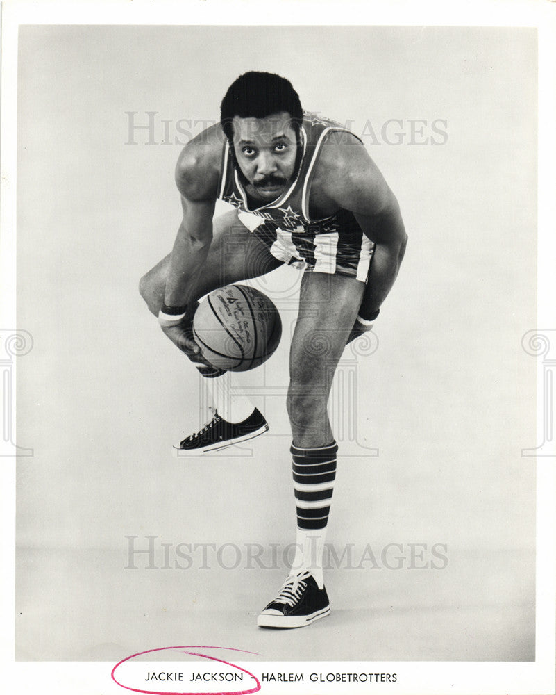 Press Photo Jackie Jackson, Harlem Globetrotters - Historic Images