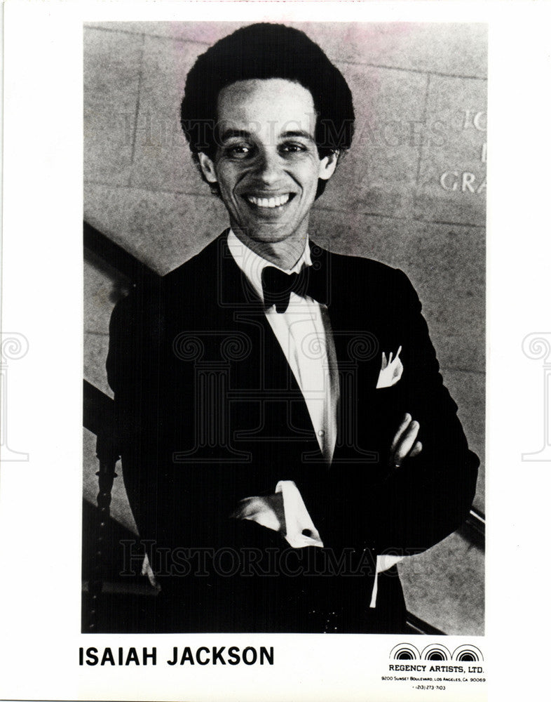 1984 Press Photo Isaiah Jackson American conductor - Historic Images