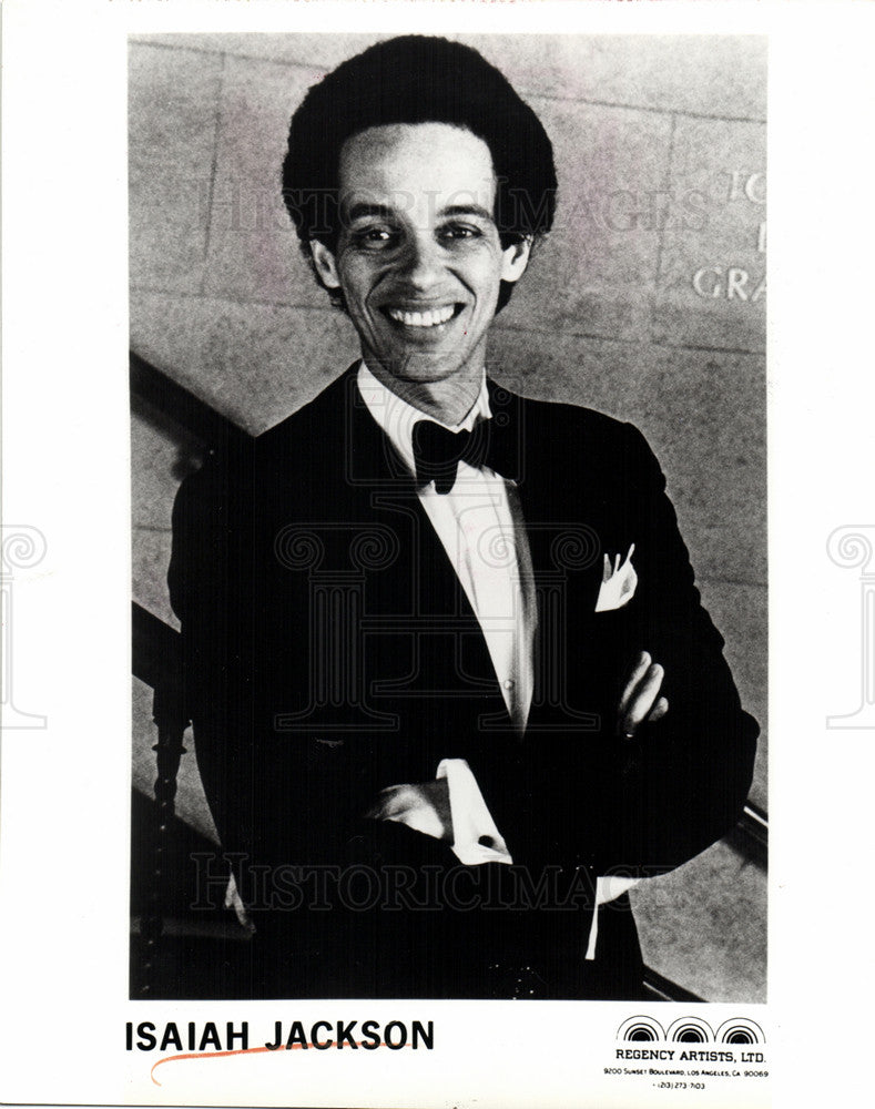 1984 Press Photo Isaiah Jackson, Orchestra, Conductor - Historic Images