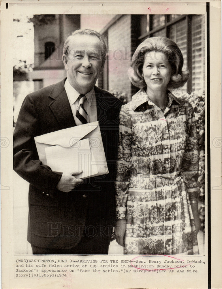 1974 Press Photo Senator Henry Jackson Face the Nation - Historic Images