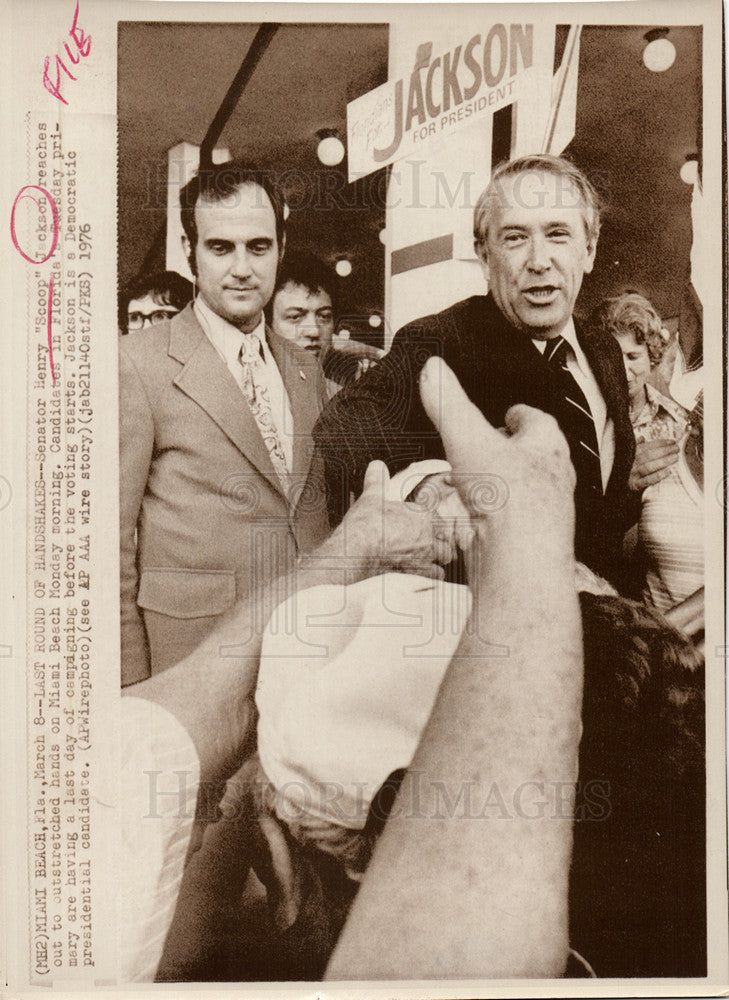 1976 Press Photo Henry Scoop Jackson Florida Primary - Historic Images