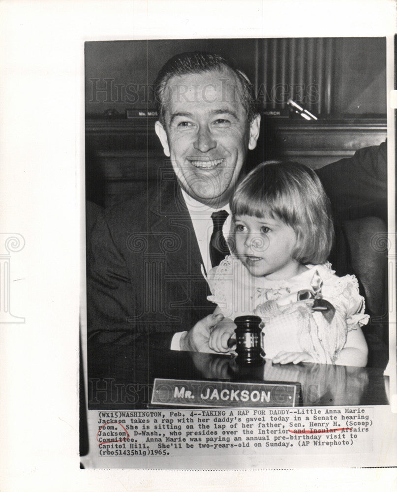 1965 Press Photo Henry Martin Jackson anna marie Senato - Historic Images