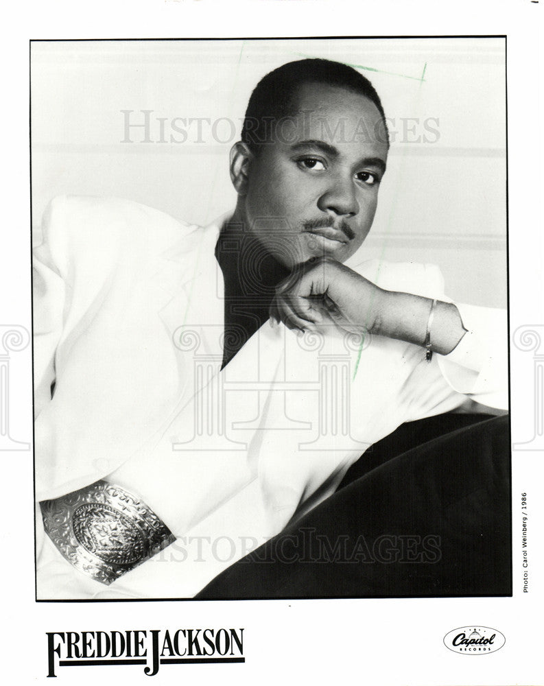 1990 Press Photo Freddie Jackson American soul singer - Historic Images