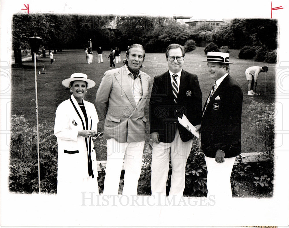1989 Press Photo FRED JACKSON Croquet Tournament Buffet - Historic Images