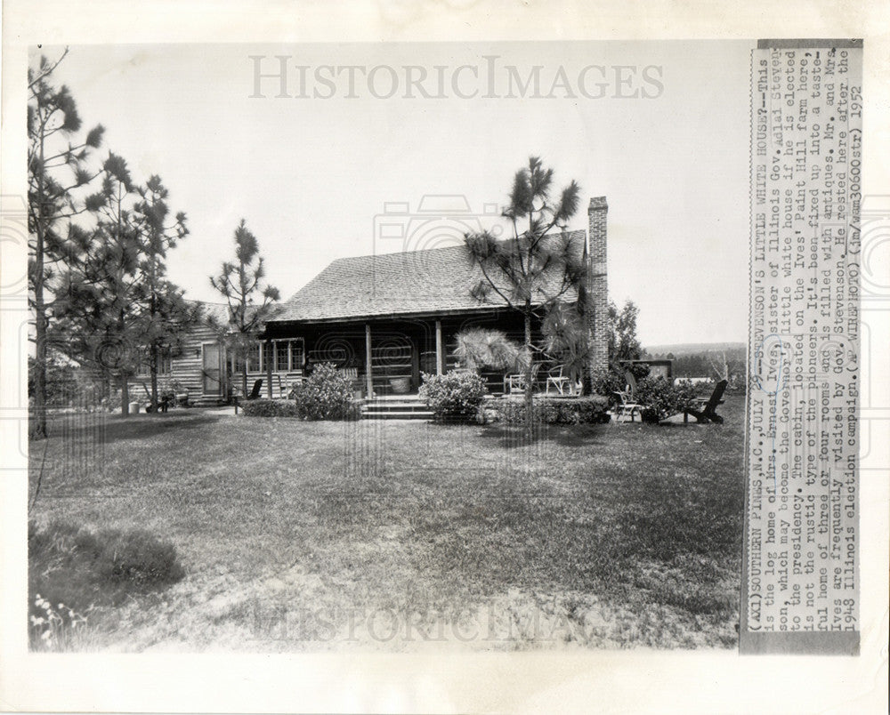 1952 Press Photo Mrs Ernest Ives House N.C. - Historic Images