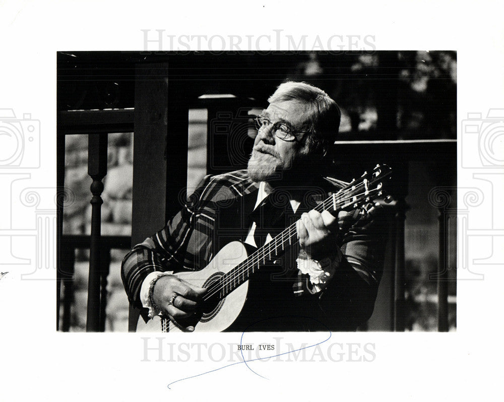 1973 Press Photo burl ives guitar songwriter - Historic Images