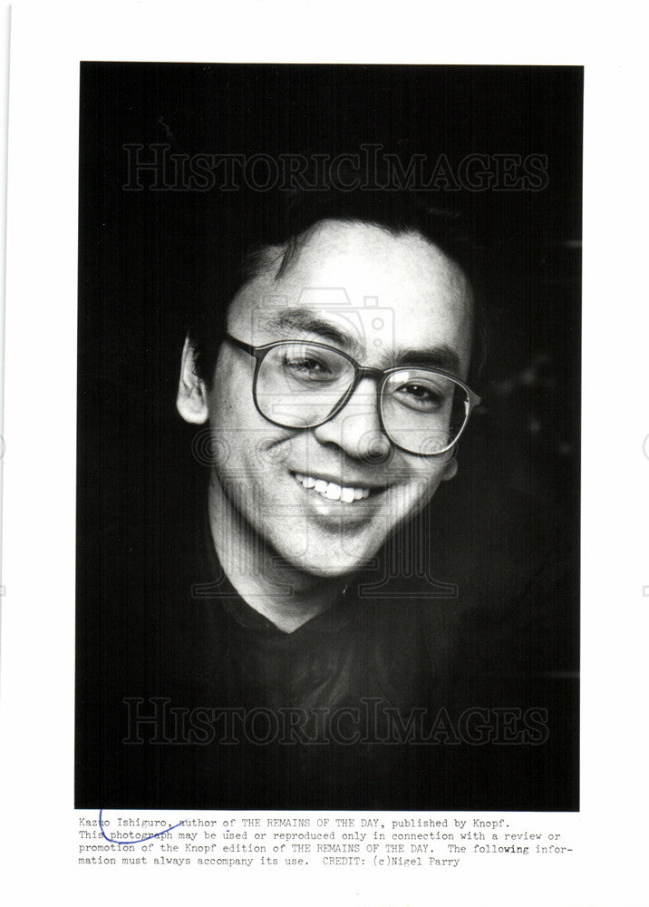 1995 Press Photo Kazuo Ishiguro author Man Booker Prize - Historic Images