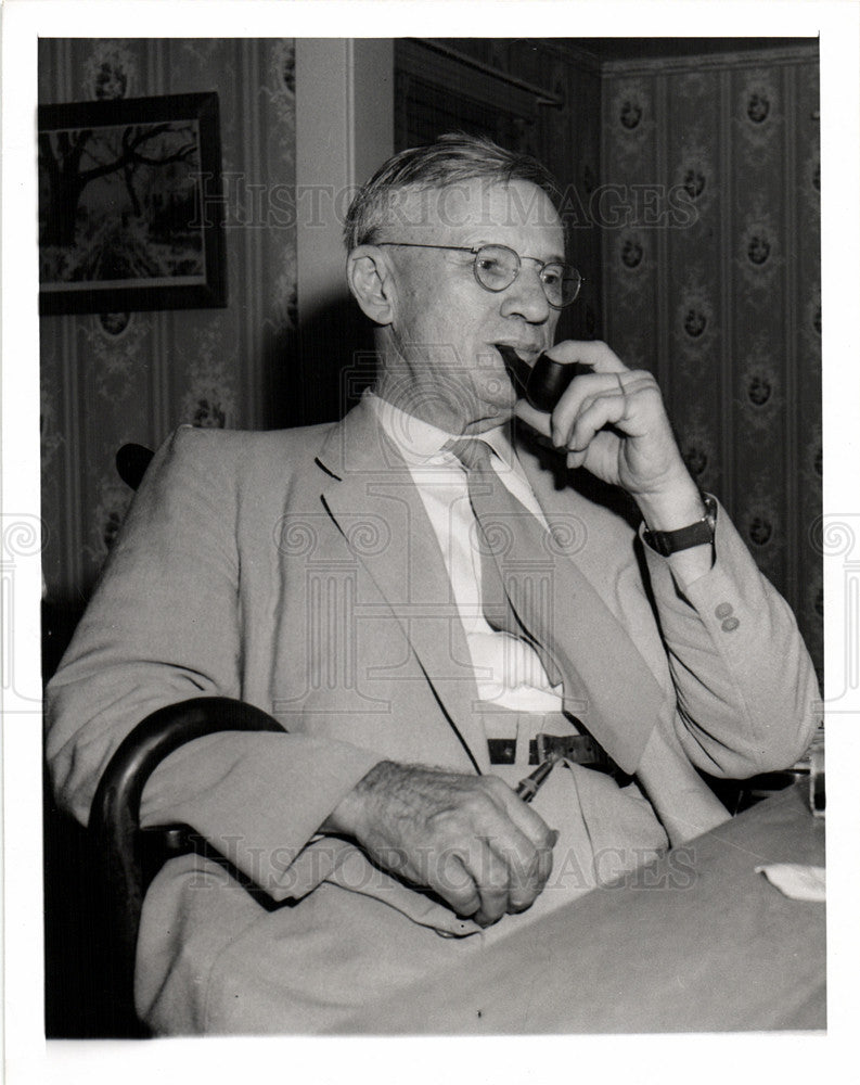1956 Press Photo John Ise Educator Mencken Kansas Dust - Historic Images