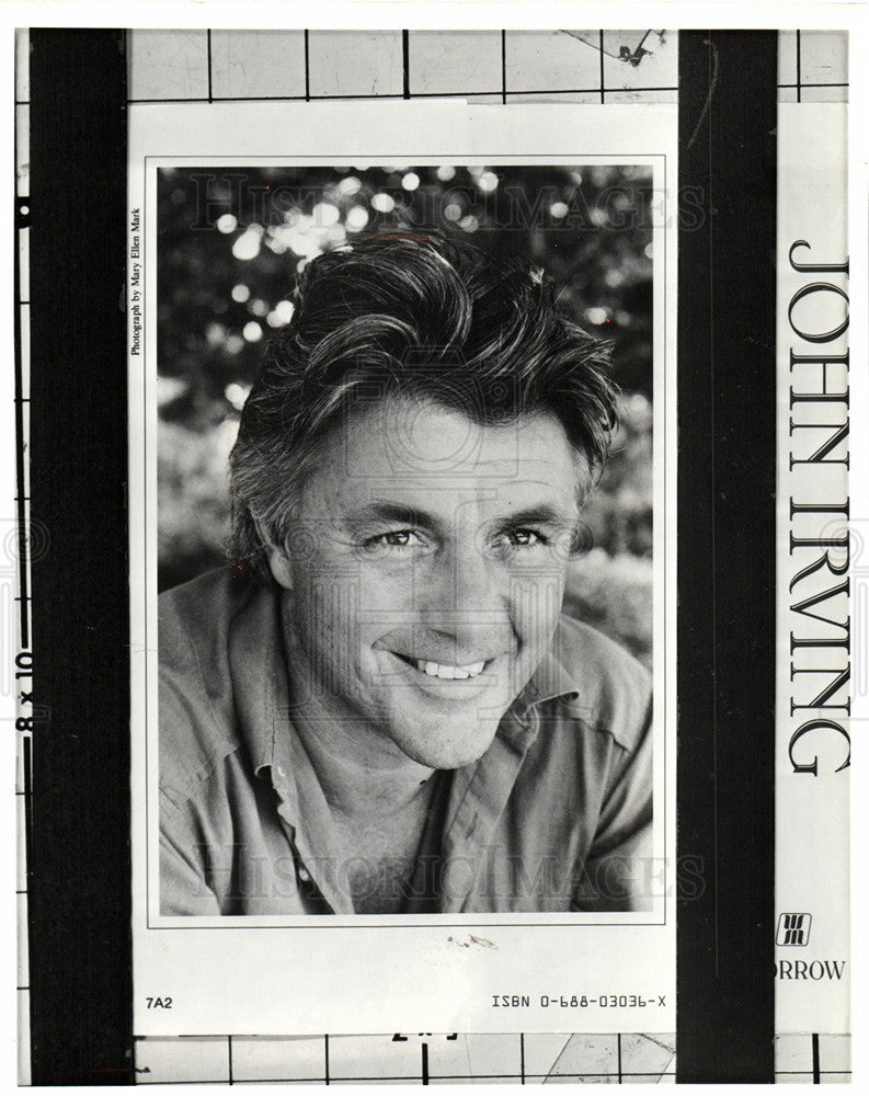 1985 Press Photo John Irving American novelist Exeter - Historic Images