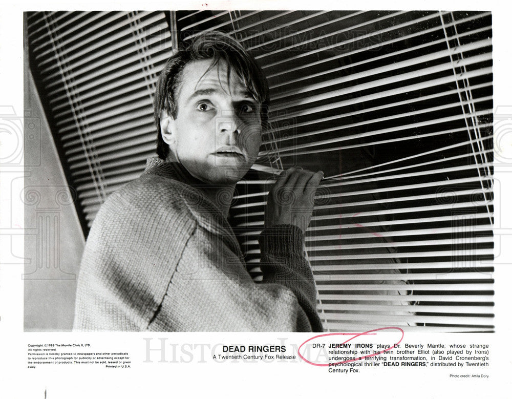 1991 Press Photo Dead Ringers Jeremy Irons - Historic Images