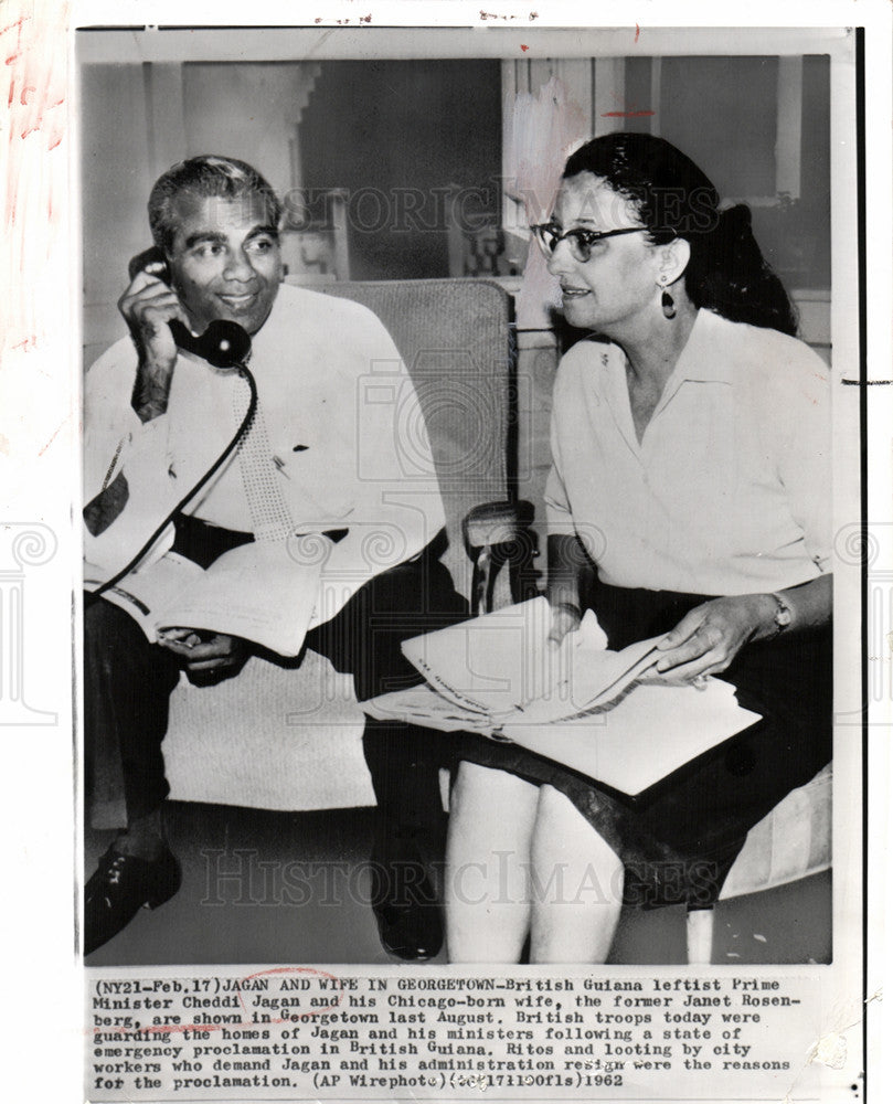 1962 Press Photo Cheddi Jagan President - Historic Images