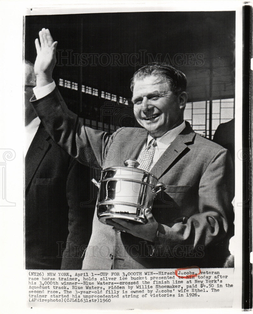 1960 Press Photo Hirsch Jacobs Blue Waters Aqueduct - Historic Images