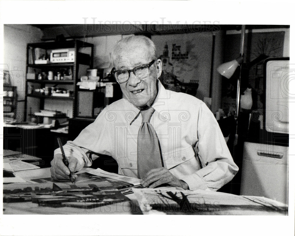 1991 Press Photo Jackson artist Gallagher - Historic Images