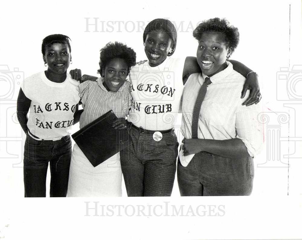 1984 Press Photo Jacksons fan club victory tour Detroit - Historic Images