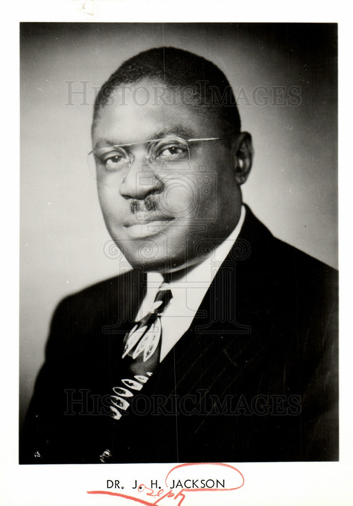 1963 Press Photo Dr. J,H. Jackson reverend activist - Historic Images