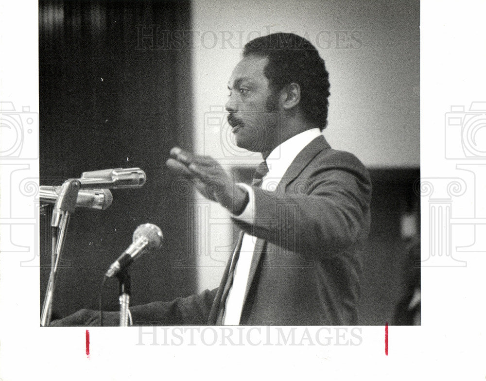 1984 Press Photo Jesse Jackson American civil rights - Historic Images