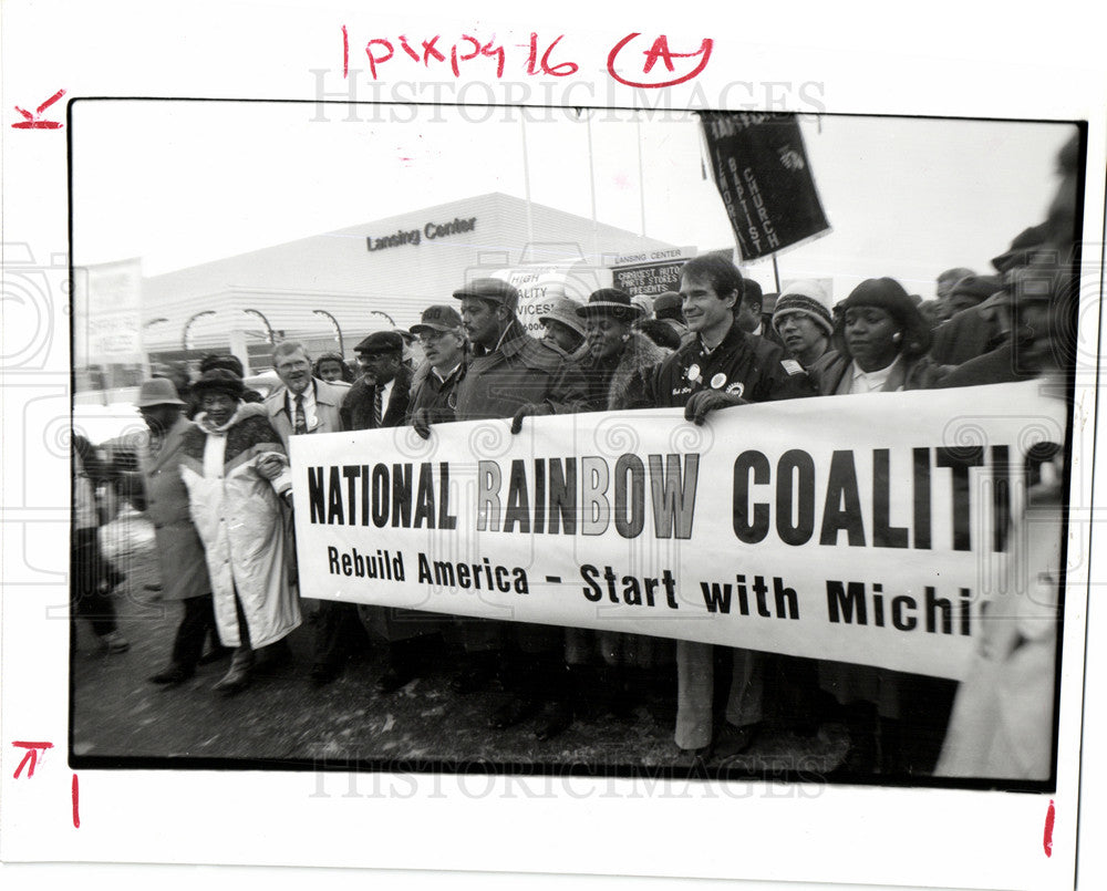 1992 Press Photo Jesse Jackson civil rights activist SF - Historic Images