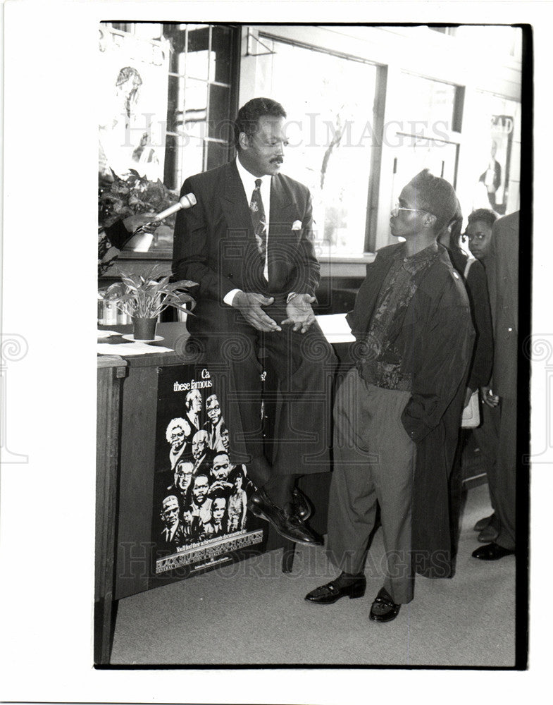 1991 Press Photo Jesse Jackson Delano Williams - Historic Images