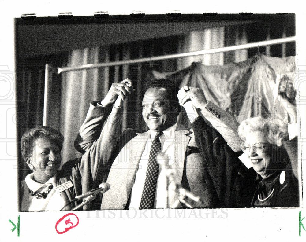 1988 Press Photo Jesse Jackson Mrs.Donaldson ombudsman - Historic Images