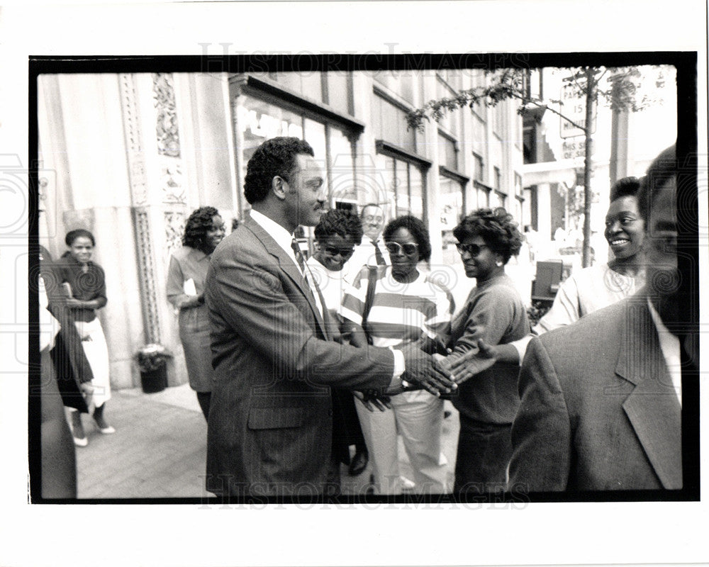 1989 Press Photo Jesse Jackson Free Press reporters - Historic Images