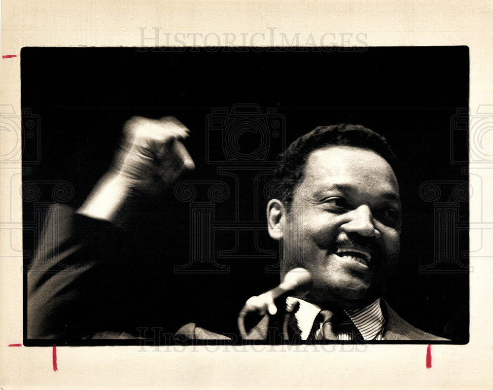 1988 Press Photo Jesse Jackson American civil rights - Historic Images