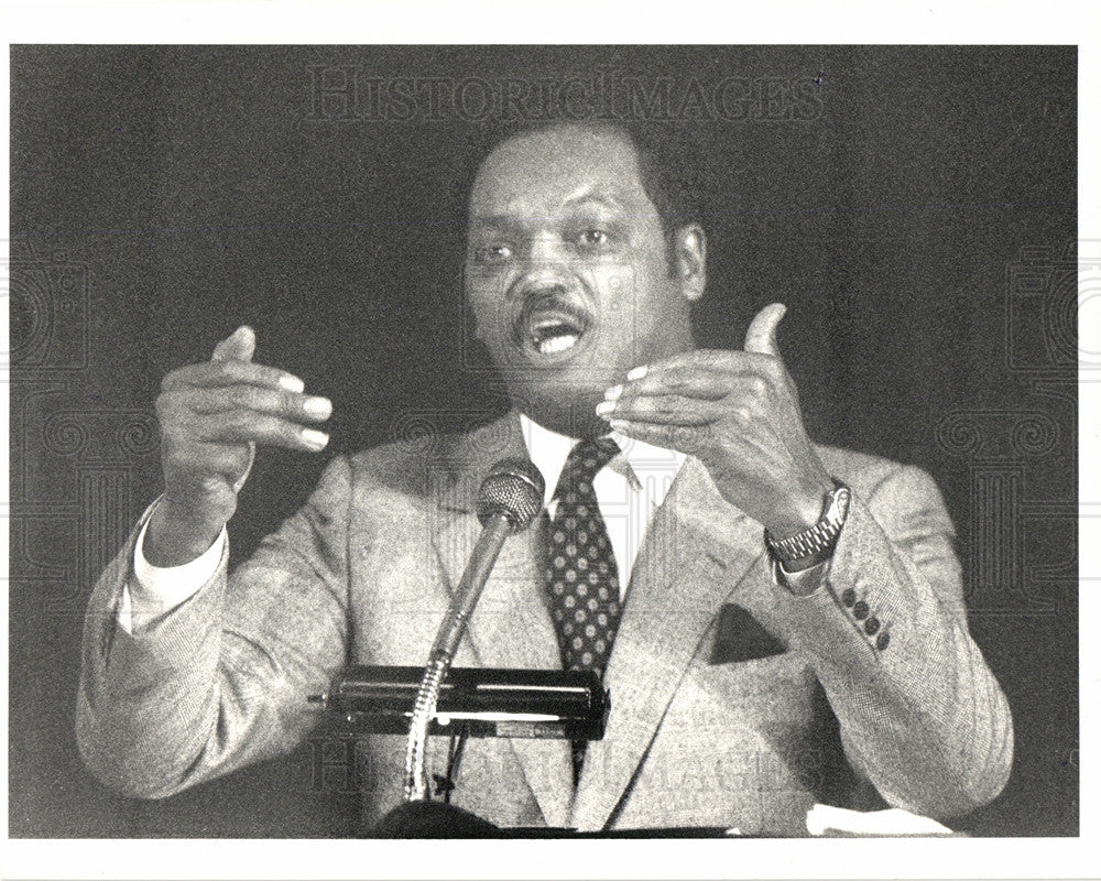 1988 Press Photo Jesse Jackson American civil rights - Historic Images