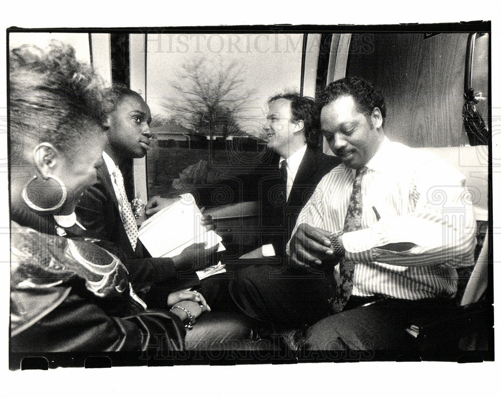 1988 Press Photo Jesse Jackson American civil rights - Historic Images