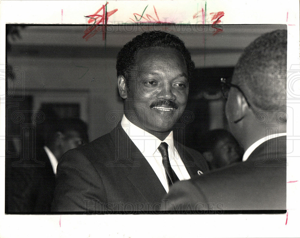1987 Press Photo Jesse Jackson American civil rights - Historic Images