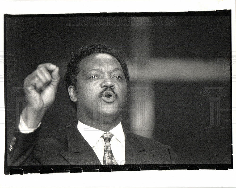 1988 Press Photo Jesse Jackson American civil rights - Historic Images