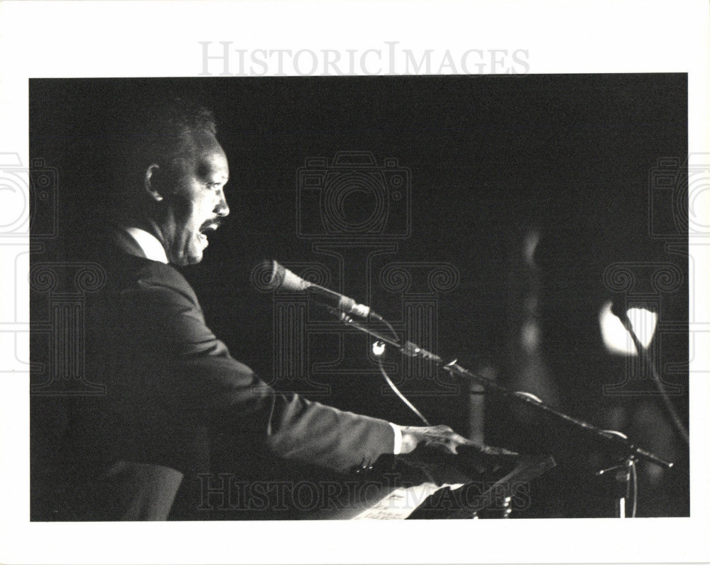 1987 Press Photo Jesse Jackson politics activist speech - Historic Images