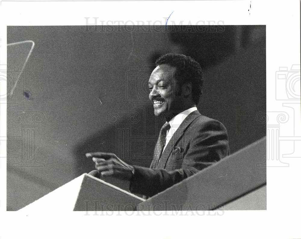 1984 Press Photo Jesse Jackson Democrat convention - Historic Images