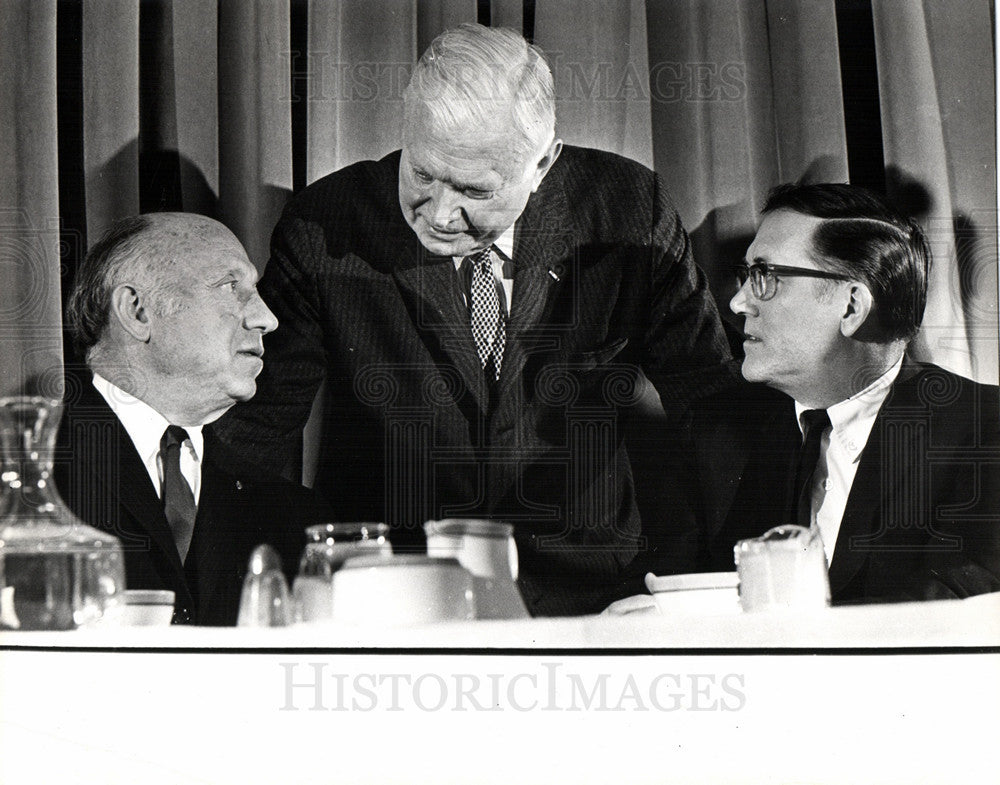 1969 Press Photo Jacob J Javits Walker L Cisler - Historic Images