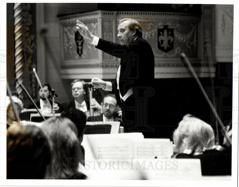 Press Photo Neeme Jarvi Detroit Symphony director - Historic Images