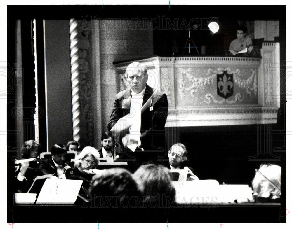 1990 Press Photo Neeme Jarvi Detroit Symphony Orchestra - Historic Images