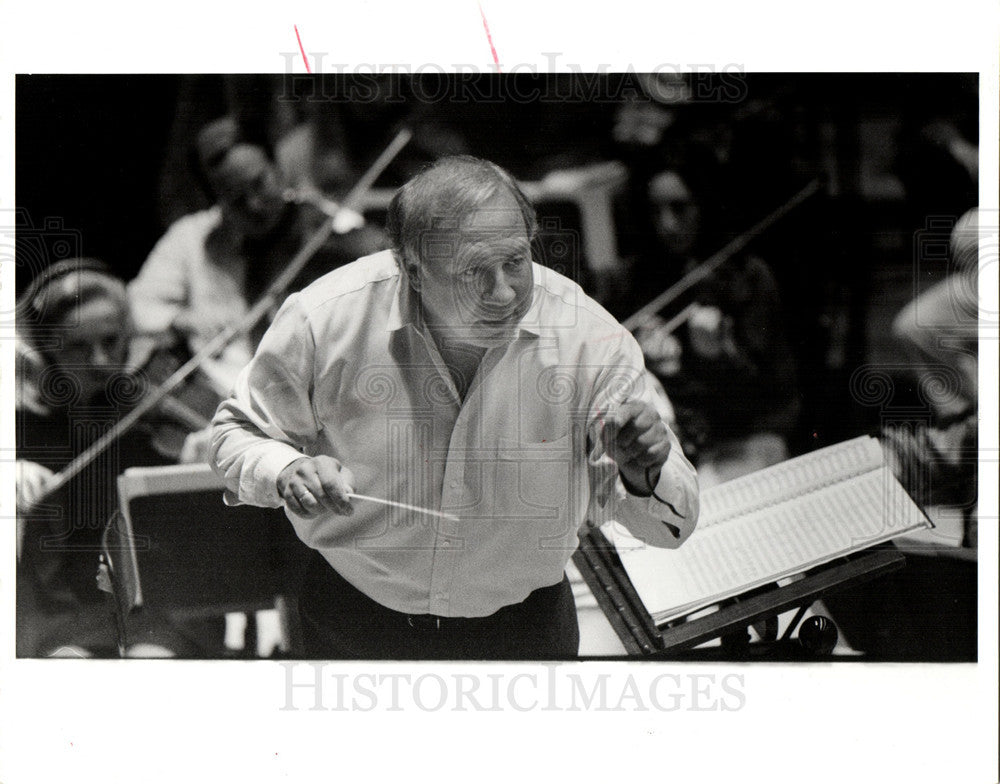 1992 Press Photo Neeme Jarvi Detroit Symphony Orchestra - Historic Images