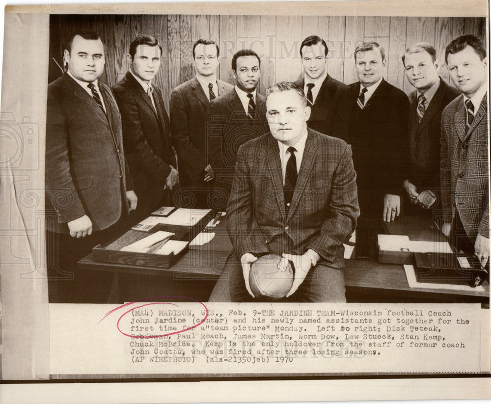 1970 Press Photo John Jardine, team picture - Historic Images