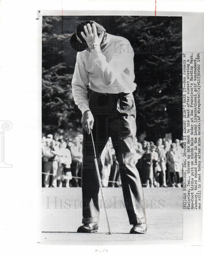 1964 Press Photo Donald Ray January professional golfer - Historic Images