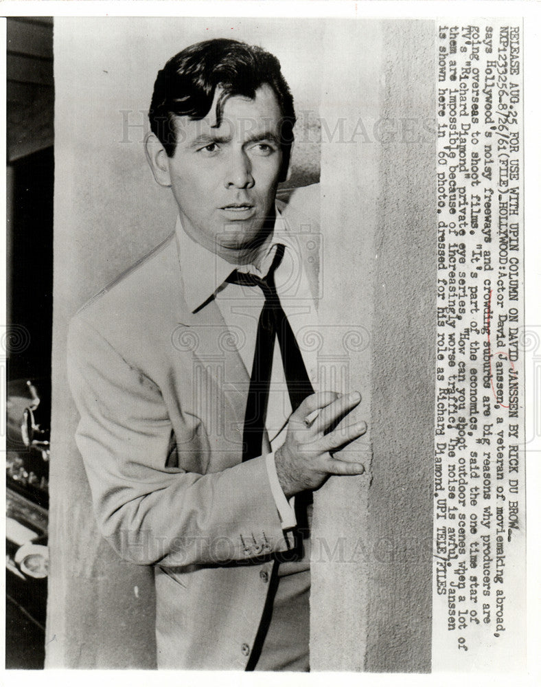 1961 Press Photo Actor David Janssen - Historic Images