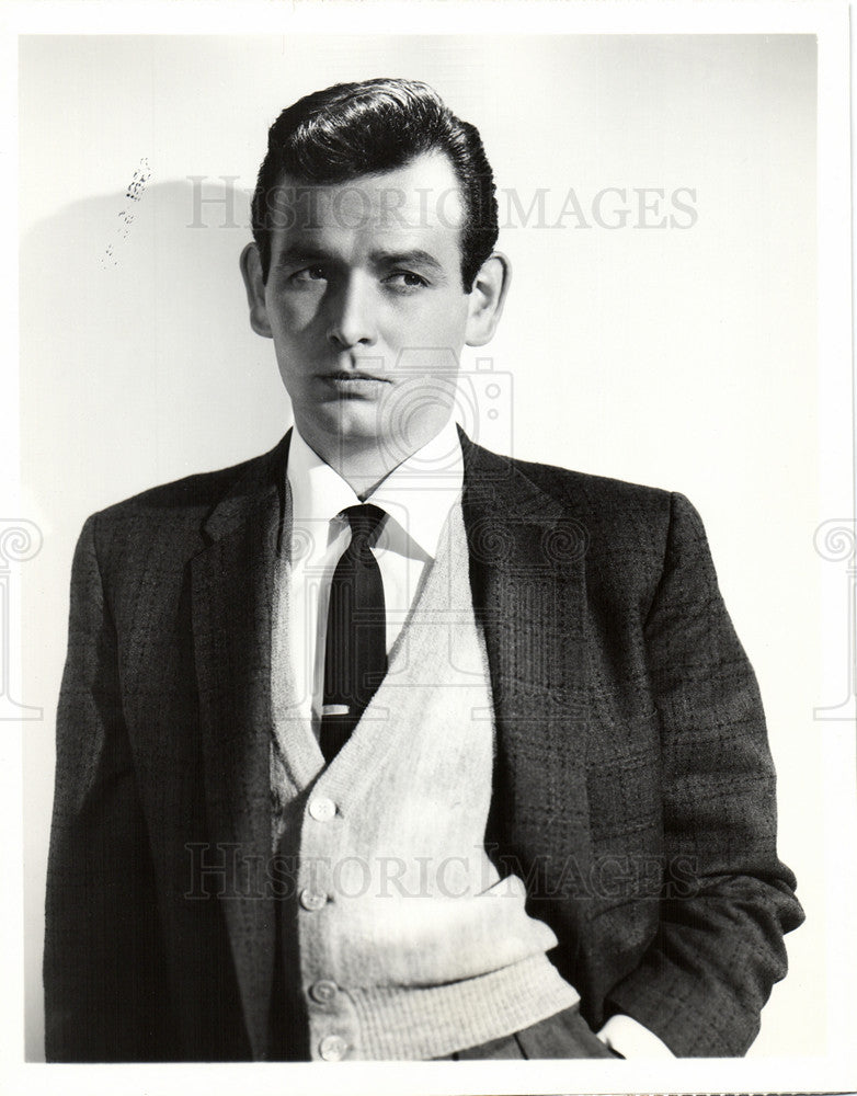1959 Press Photo David Janssen Richard Diamond actor - Historic Images