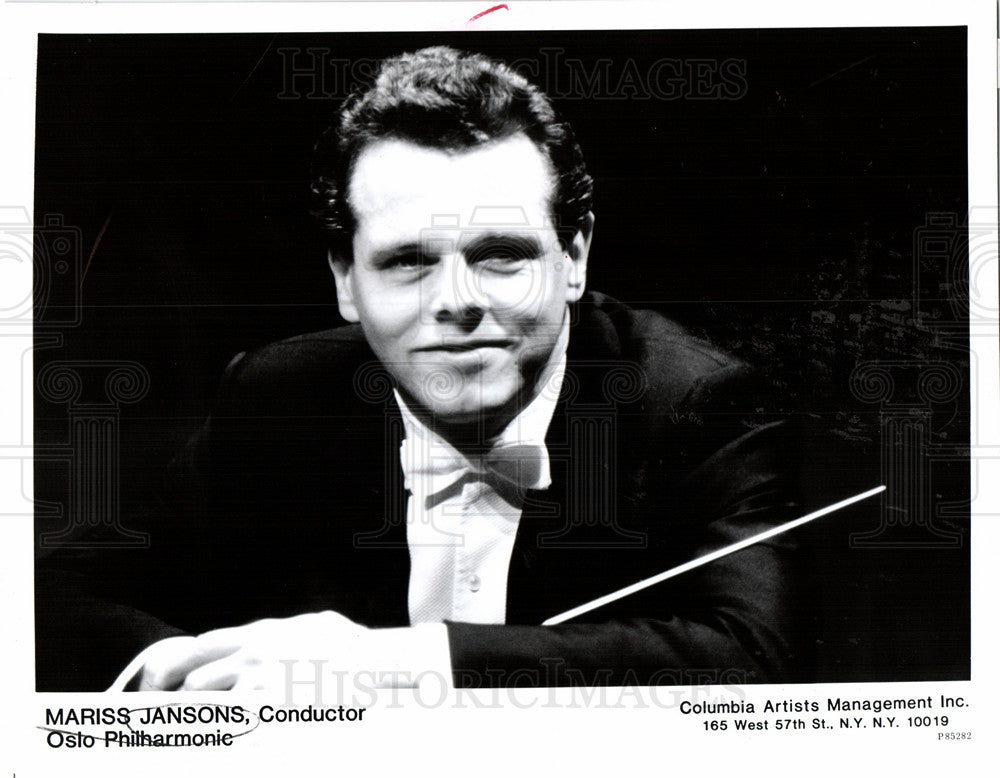 1987 Press Photo Oslo Mariss Jansons Conductor - Historic Images