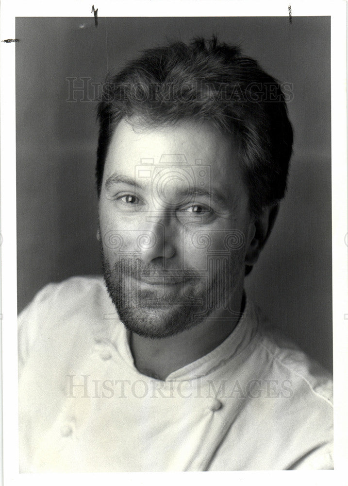 1993 Press Photo Ed Janos chef restaurant cooking food - Historic Images