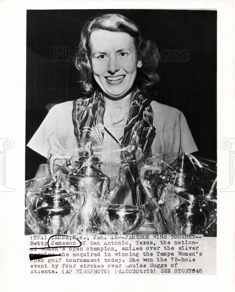 1948 Press Photo Betty Jameson Women&#39;s Golf Champion - Historic Images