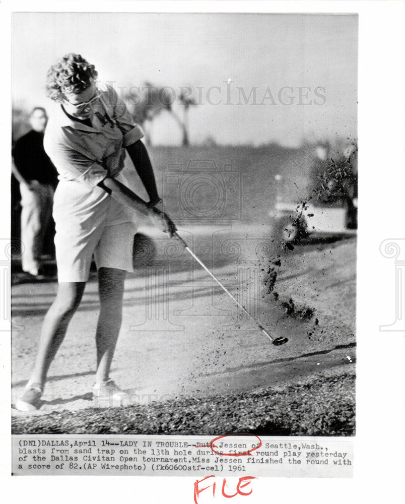1961, Lady Golf Ruth Jessen Dallas Civitan - Historic Images